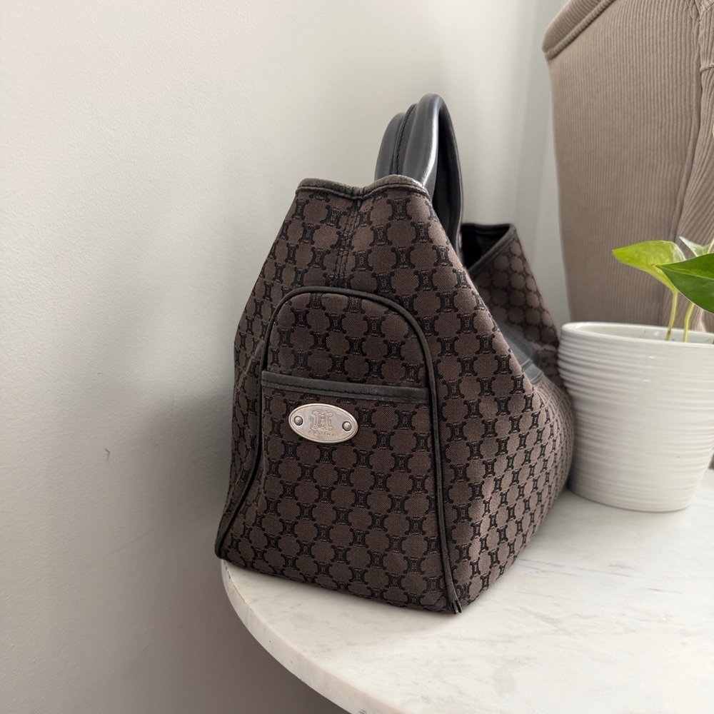 Celine Black Monogram Canvas Vintage Hobo with Black Trim - Picture 2 of 9